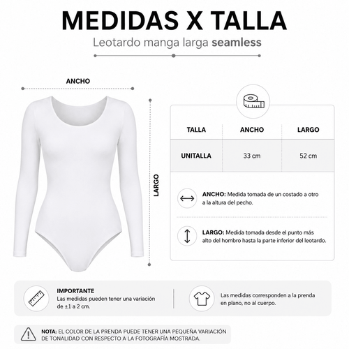 Leotardo Manga Larga Mujer Seamless - Don Calcetín