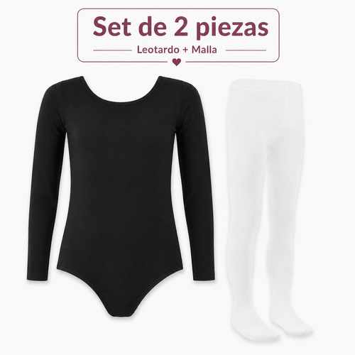 Leotardo Manga Larga Seamless + Malla Nylon - Don Calcetín