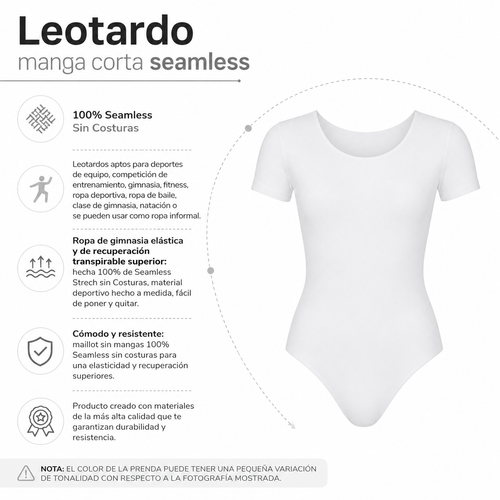 Leotardo Manga Corta Mujer Seamless by Don Calcetín