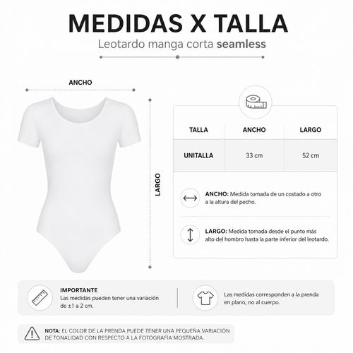 Leotardo Manga Corta Mujer Seamless by Don Calcetín