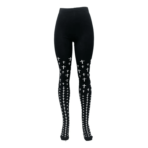 Malla Cruces Blancas Mujer - Accesorio Halloween Disfraces Elegante - Don Calcetín
