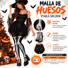 Malla Diseño Huesos Para Mujer - Don Calcetín