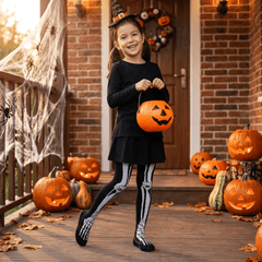 Malla Halloween Huesos Niña - Don Calcetín