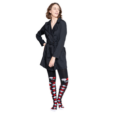 Malla Media Poker Negro Mujer