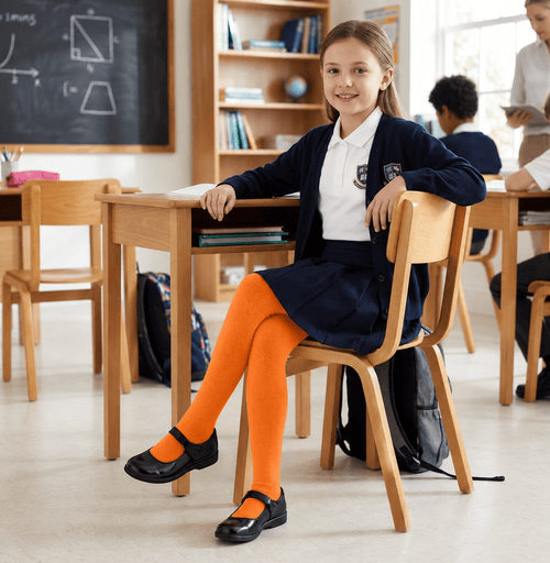 Mallas Escolares De Algodón Suave Con Elastano Para Niña - Don Calcetín