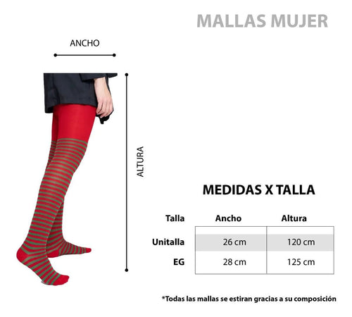 Mallas Navideñas Caramelo Villancicos - Mujer Verde y Rojo - Don Calcetín