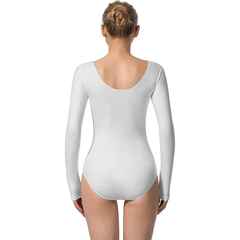Leotardo Manga Larga Mujer Suave Seamless Danza Vestir