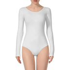 Leotardo Manga Larga Mujer Suave Seamless Danza Vestir