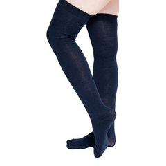 Calceta Larga Medieta Azul Oscuro