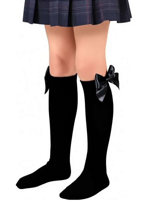 Calceta Escolar Mimi - Con Moño Spun Polyester
