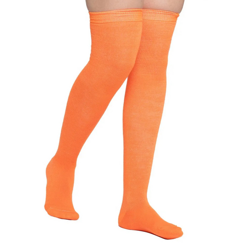 Calceta Larga Medieta Lisa Naranja