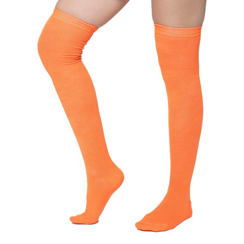 Calceta Larga Medieta Lisa Naranja