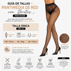 Pantimedia de Red Con Brillos - Don Calcetín