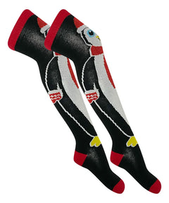 Calceta Larga Medieta Navideña Niña - Pingüino Santa