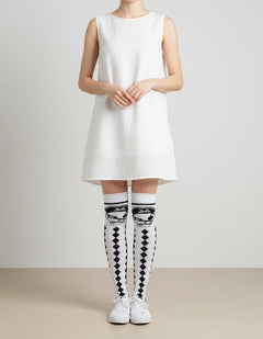 Calceta Larga Medieta Craneo Pirata