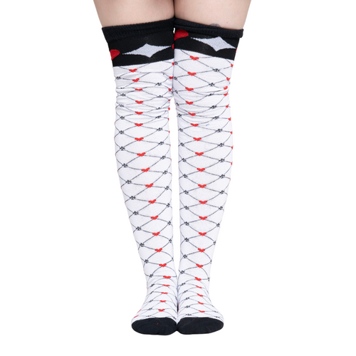 Calceta Larga Medieta Red Corazón