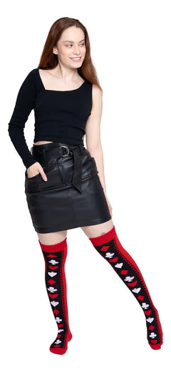 Calceta Larga Medieta Póquer Carta Roja