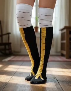 Calceta Larga Medieta Gallina Pata De Pollo