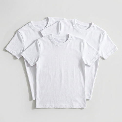 Playera Blanca Manga Corta Niño by Don Calcetín
