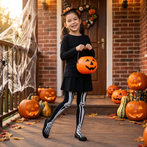 Malla Halloween Huesos Niña by Mi tienda
