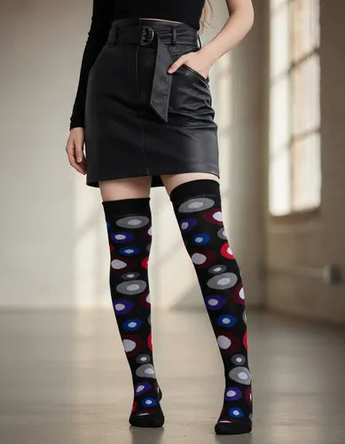 Calceta Larga Medieta Puntos