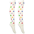 Calceta Larga Medieta Puntos Niña