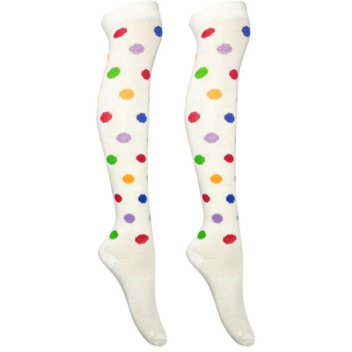 Calceta Larga Medieta Puntos Niña