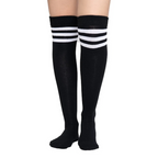 Calceta Larga Medieta Rayas Tipo Beisbol