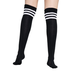 Calceta Larga Medieta Rayas Tipo Beisbol