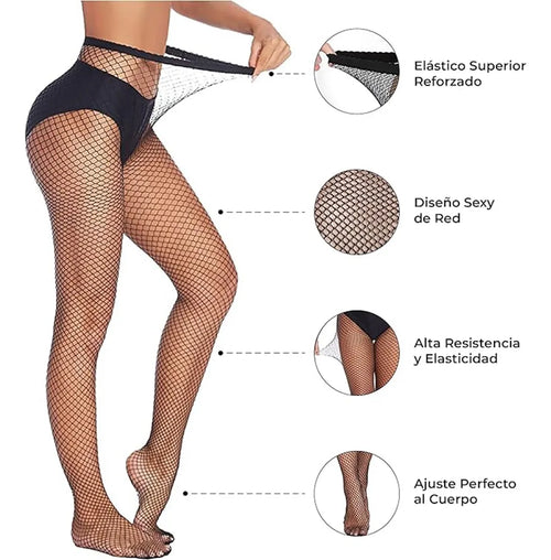 Media Malla Red Nude Mujer