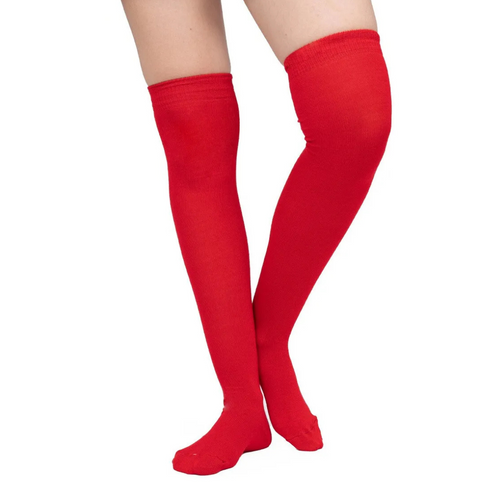 Calceta Larga Medieta Lisa Rojo
