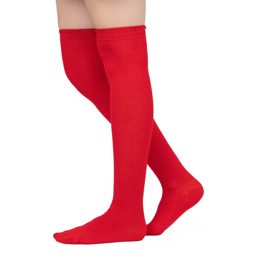 Calceta Larga Medieta Lisa Rojo