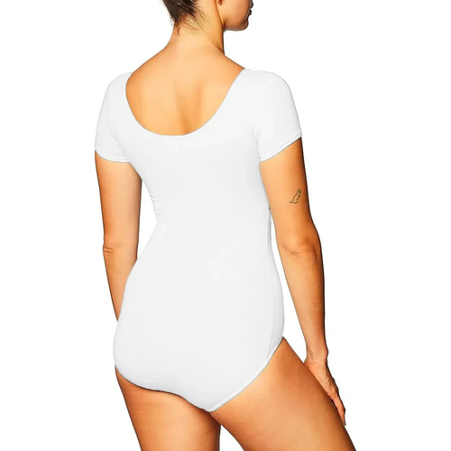 Leotardo Manga Corta Mujer Algodón Danza Ballet Uso Diario
