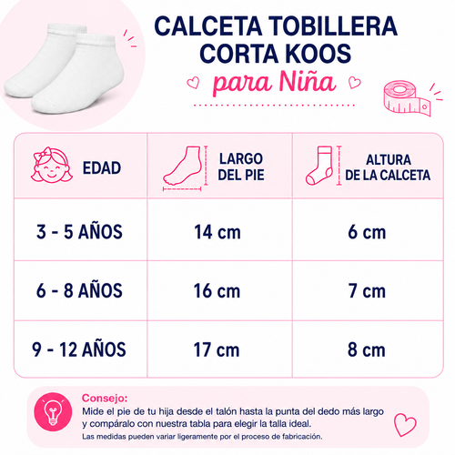 Tines Cortos Koos Niña 6 Pares by Don Calcetín