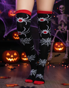 Calceta Larga Medieta Araña Telaraña Rojo